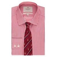 mens formal red white bengal stripe extra slim fit shirt single cuff e ...