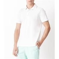Men\'s White Slim Fit Garment Dye Polo Shirt - Short Sleeve