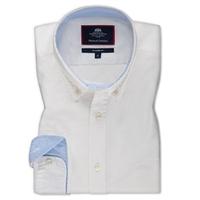 Men\'s White Oxford Classic Fit Shirt - Single Cuff