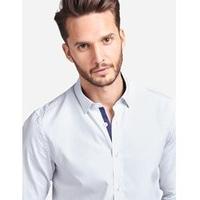 mens curtis white light blue dobby weave extra slim fit shirt single c ...