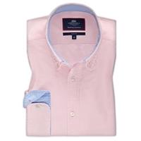 Men\'s Pink Oxford Slim Fit Shirt - Single Cuff