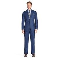 Men\'s Royal Blue Sharkskin Slim Fit Italian Suit - 1913 Collection