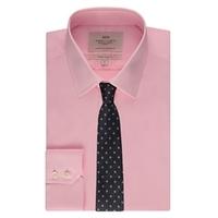 Men\'s Formal Pink Poplin Extra Slim Fit Shirt - Single Cuff - Easy Iron