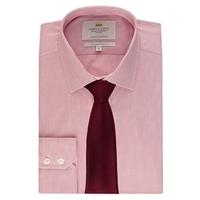 mens formal white red grid check slim fit shirt single cuff easy iron