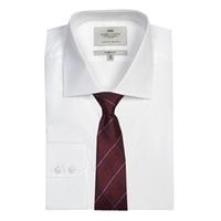 mens formal white classic fit poplin shirt single cuff easy iron