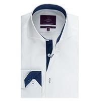 Men\'s Curtis White Slim Fit Shirt - High Collar - Single Cuff