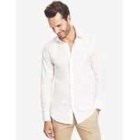 mens curtis white poplin slim fit shirt single cuff