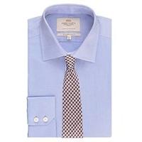 Men\'s Formal Blue Oxford Slim Fit Shirt - Single Cuff - Easy Iron