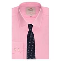 Men\'s Formal Pink End On End Extra Slim Fit Shirt - Single Cuff - Easy Iron