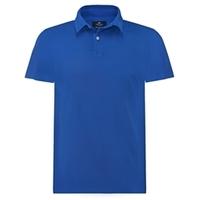 Men\'s Royal Blue Slim Fit Garment Dye Polo Shirt - Short Sleeve