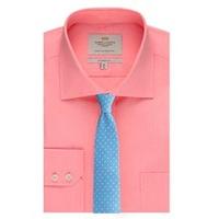 mens formal peach hairline stripe classic fit shirt with pocket single ...