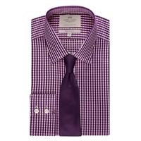 mens formal white purple multi check extra slim fit shirt single cuff  ...