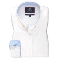 mens white oxford classic fit shirt single cuff