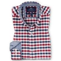 mens navy red multi check classic fit oxford shirt