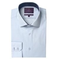 mens light blue slim fit cotton shirt single cuff