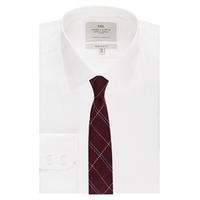 mens formal white pique extra slim fit shirt single cuff easy iron