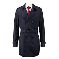 Men\'s Navy Ascot Military Rain Mac