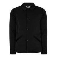 Mens Black Textured Coach Jacket, Black