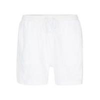 Mens White Towelling Shorts, White