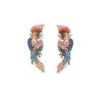 Mens Multi Parrot Iron On Badge Set*, Multi