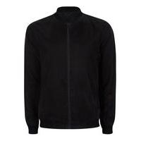 mens black soft touch smart bomber jacket black