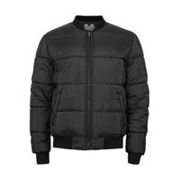 mens black quilted bomber jacket black