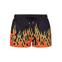 Mens Multi JADED Flame Print Swim Shorts*, Multi