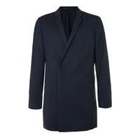 mens blue lux navy silk mix duster coat blue