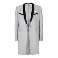 Mens TOPMAN DESIGN Grey Dove Neppy Tailored Coat, Grey