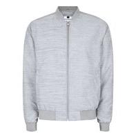 mens grey textured bomber jacket grey