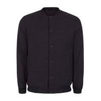 Mens Blue Navy Pinstripe Smart Bomber Jacket, Blue