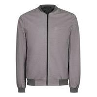 Mens Light Grey Jersey Smart Bomber, Grey