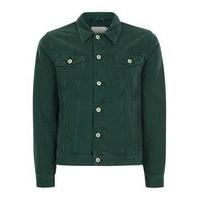 Mens Dark Green Denim Jacket, Green