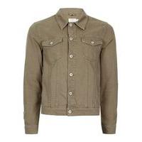 Mens Khaki Denim Jacket, Khaki