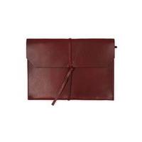 Mens Red Burgundy Leather iPad Case, Red