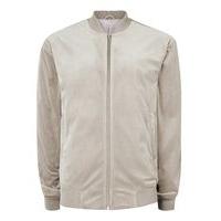 Mens Grey Velvet Smart Bomber Jacket, Grey