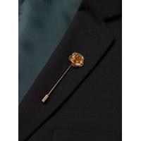 Mens Gold Look Oval Tie Pin*, GOLD