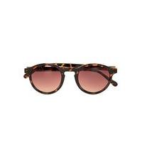 Mens Brown Tortoiseshell Round Sunglasses, Brown