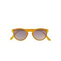 Mens Orange Round Mirrored Sunglasses, Orange