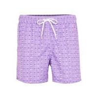 mens pink and purple tropical print swim shorts pink