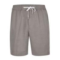 mens grey tencel side stripe shorts grey