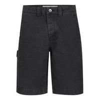 mens wash black carpenter shorts black