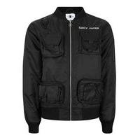 Mens DAILY PAPER Black Multi Pocket Technical Bomber Jacket, Black