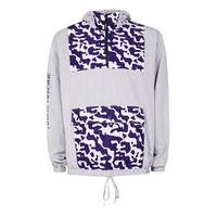 mens heros heroine grey and purple camo windbreaker jacket grey