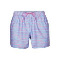 Mens Pink Waves Print Swim Shorts, Pink