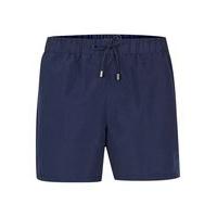 Mens Navy Embroidered Logo Swim Shorts, Navy