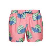 Mens Pink Watermelon Swim Shorts, Pink