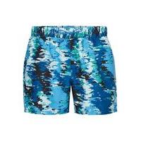 Mens Blue Digital Camo Swim Shorts, Blue