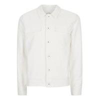 Mens Cream Off White Textured Smart Western Jacket, Cream