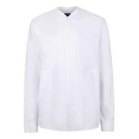 Mens LUX White Shirt Bomber Jacket, White